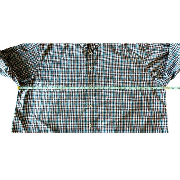 Roundtree & Yorke Blue/Red Checkered Button-Down Mens Size 3XT - Picture 3 of 5
